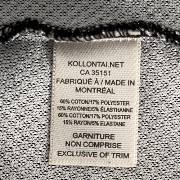 Kollantai Black Short Sleeve Sheath Dress with Tone on Tone Print, Size Large - Picture 9 of 10